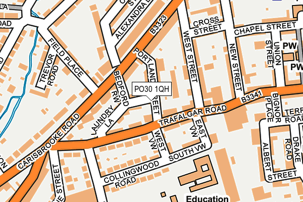 PO30 1QH map - OS OpenMap – Local (Ordnance Survey) PO30 1QH map - OS OpenMap – Local (Ordnance Survey)