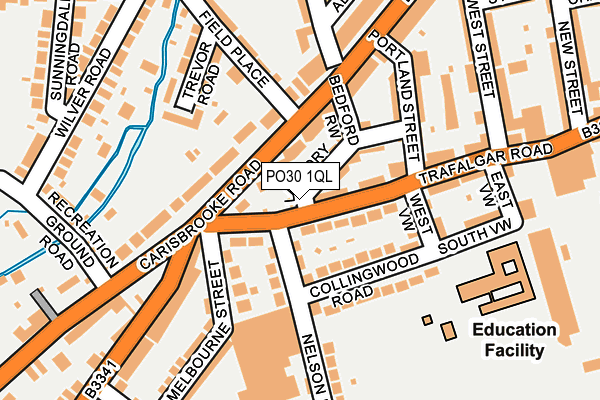 PO30 1QL map - OS OpenMap – Local (Ordnance Survey) PO30 1QL map - OS OpenMap – Local (Ordnance Survey)