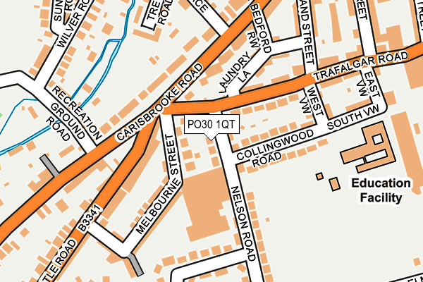 PO30 1QT map - OS OpenMap – Local (Ordnance Survey) PO30 1QT map - OS OpenMap – Local (Ordnance Survey)