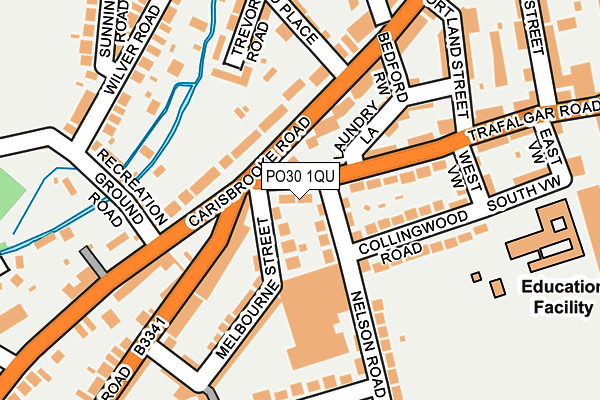 PO30 1QU map - OS OpenMap – Local (Ordnance Survey) PO30 1QU map - OS OpenMap – Local (Ordnance Survey)