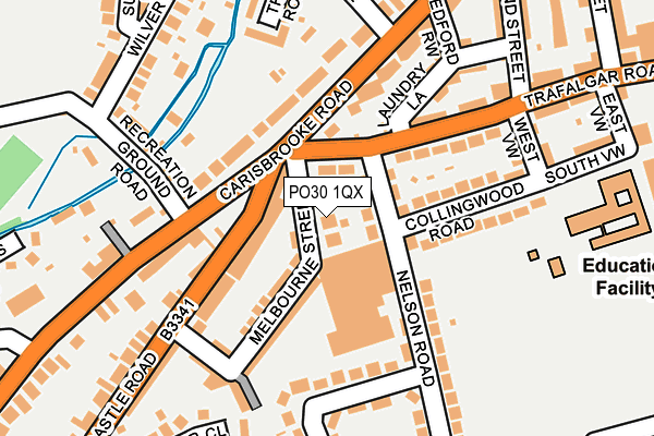 PO30 1QX map - OS OpenMap – Local (Ordnance Survey) PO30 1QX map - OS OpenMap – Local (Ordnance Survey)