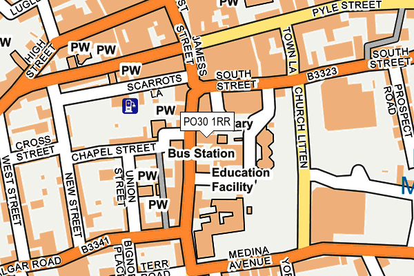 PO30 1RR map - OS OpenMap – Local (Ordnance Survey) PO30 1RR map - OS OpenMap – Local (Ordnance Survey)