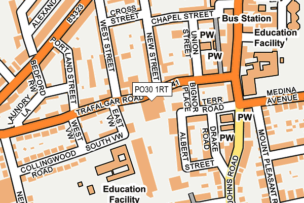 PO30 1RT map - OS OpenMap – Local (Ordnance Survey) PO30 1RT map - OS OpenMap – Local (Ordnance Survey)