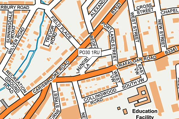 PO30 1RU map - OS OpenMap – Local (Ordnance Survey) PO30 1RU map - OS OpenMap – Local (Ordnance Survey)