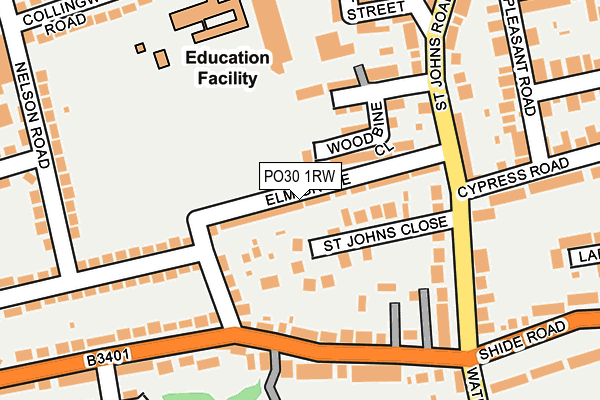 PO30 1RW map - OS OpenMap – Local (Ordnance Survey) PO30 1RW map - OS OpenMap – Local (Ordnance Survey)