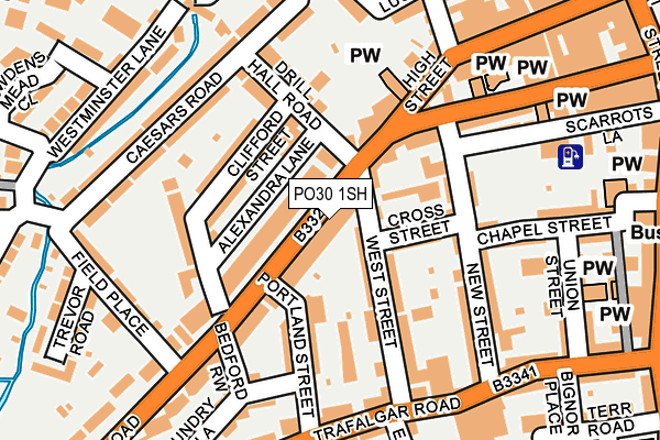 PO30 1SH map - OS OpenMap – Local (Ordnance Survey) PO30 1SH map - OS OpenMap – Local (Ordnance Survey)