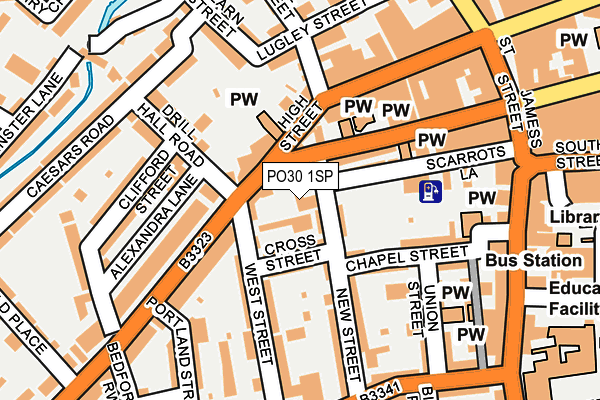 PO30 1SP map - OS OpenMap – Local (Ordnance Survey) PO30 1SP map - OS OpenMap – Local (Ordnance Survey)