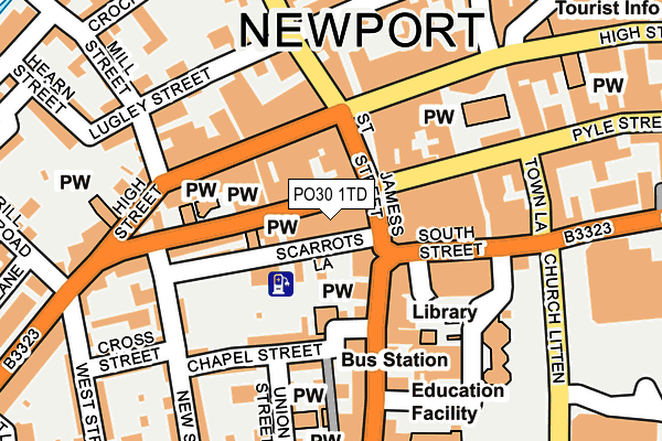 PO30 1TD map - OS OpenMap – Local (Ordnance Survey) PO30 1TD map - OS OpenMap – Local (Ordnance Survey)