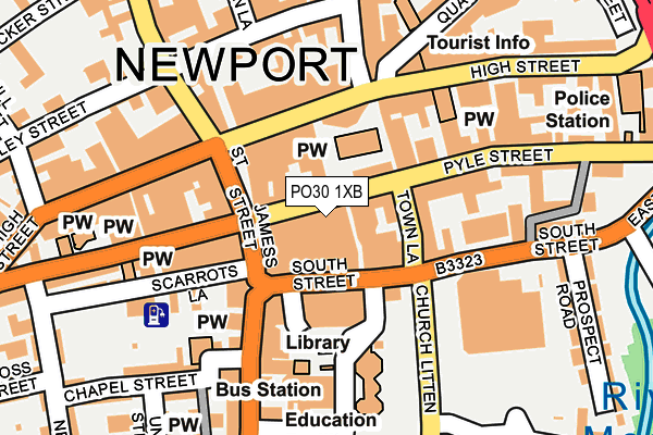 PO30 1XB map - OS OpenMap – Local (Ordnance Survey) PO30 1XB map - OS OpenMap – Local (Ordnance Survey)