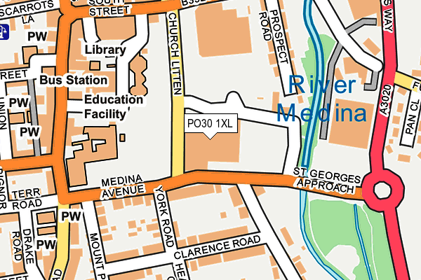 PO30 1XL map - OS OpenMap – Local (Ordnance Survey) PO30 1XL map - OS OpenMap – Local (Ordnance Survey)