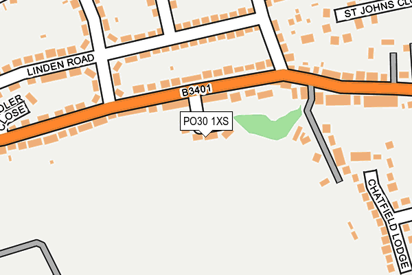 PO30 1XS map - OS OpenMap – Local (Ordnance Survey) PO30 1XS map - OS OpenMap – Local (Ordnance Survey)
