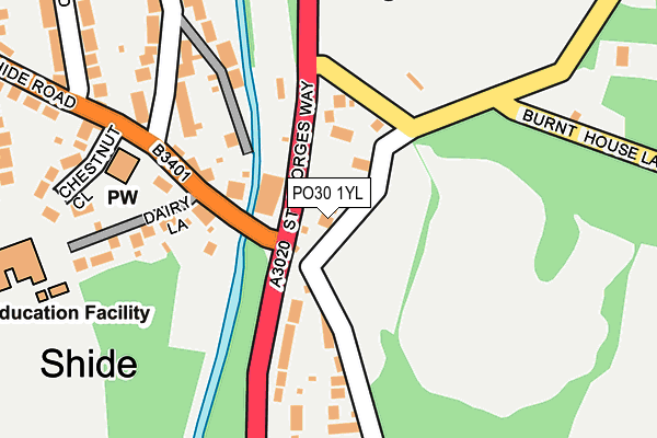 PO30 1YL map - OS OpenMap – Local (Ordnance Survey) PO30 1YL map - OS OpenMap – Local (Ordnance Survey)