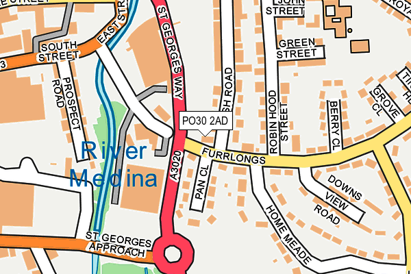 PO30 2AD map - OS OpenMap – Local (Ordnance Survey) PO30 2AD map - OS OpenMap – Local (Ordnance Survey)