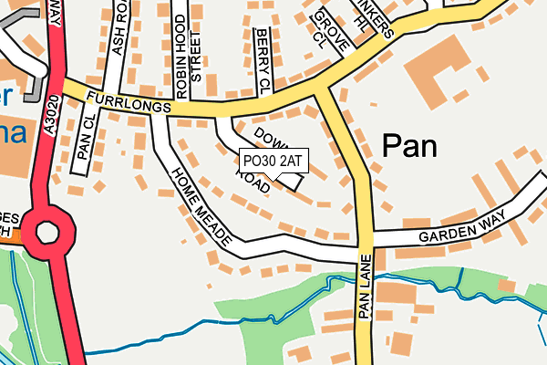 PO30 2AT map - OS OpenMap – Local (Ordnance Survey) PO30 2AT map - OS OpenMap – Local (Ordnance Survey)