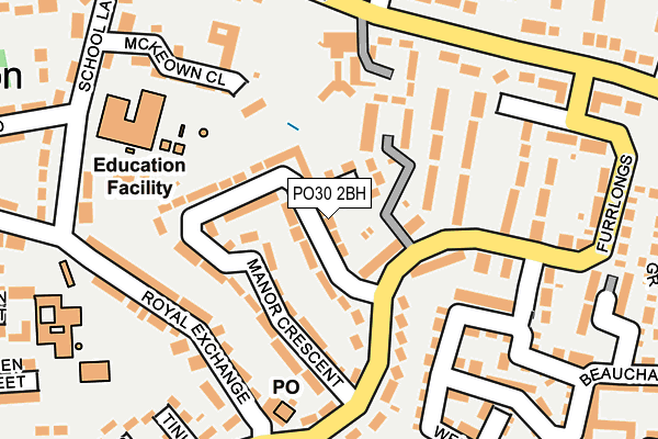 PO30 2BH map - OS OpenMap – Local (Ordnance Survey) PO30 2BH map - OS OpenMap – Local (Ordnance Survey)
