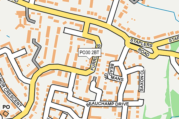 PO30 2BT map - OS OpenMap – Local (Ordnance Survey) PO30 2BT map - OS OpenMap – Local (Ordnance Survey)