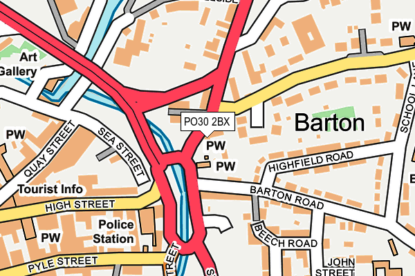 PO30 2BX map - OS OpenMap – Local (Ordnance Survey) PO30 2BX map - OS OpenMap – Local (Ordnance Survey)