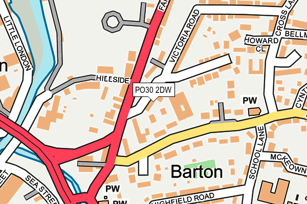PO30 2DW map - OS OpenMap – Local (Ordnance Survey) PO30 2DW map - OS OpenMap – Local (Ordnance Survey)