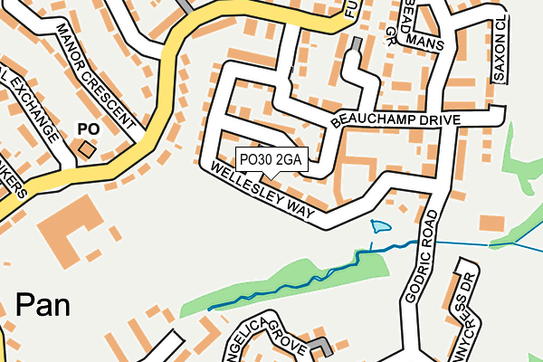 PO30 2GA map - OS OpenMap – Local (Ordnance Survey) PO30 2GA map - OS OpenMap – Local (Ordnance Survey)