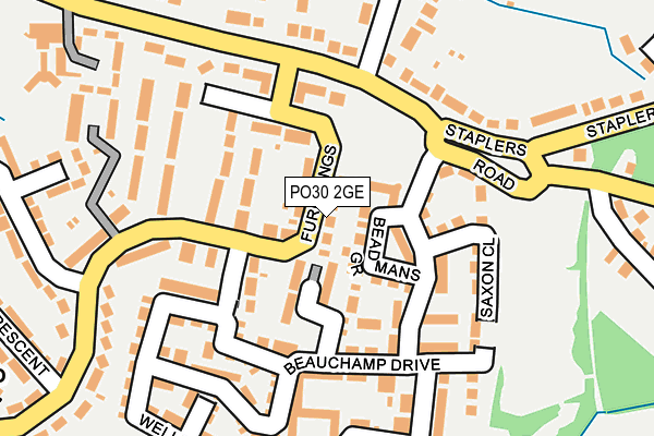 PO30 2GE map - OS OpenMap – Local (Ordnance Survey) PO30 2GE map - OS OpenMap – Local (Ordnance Survey)