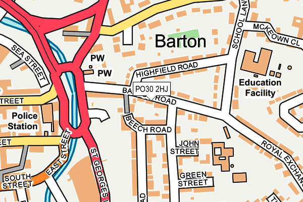 PO30 2HJ map - OS OpenMap – Local (Ordnance Survey)