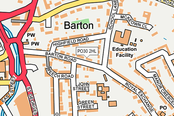 PO30 2HL map - OS OpenMap – Local (Ordnance Survey) PO30 2HL map - OS OpenMap – Local (Ordnance Survey)