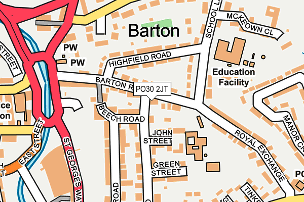 PO30 2JT map - OS OpenMap – Local (Ordnance Survey) PO30 2JT map - OS OpenMap – Local (Ordnance Survey)