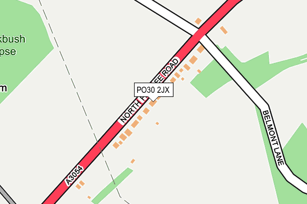 PO30 2JX map - OS OpenMap – Local (Ordnance Survey) PO30 2JX map - OS OpenMap – Local (Ordnance Survey)