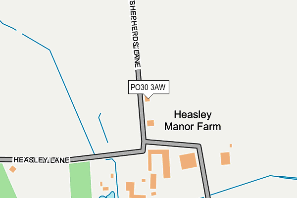 PO30 3AW map - OS OpenMap – Local (Ordnance Survey) PO30 3AW map - OS OpenMap – Local (Ordnance Survey)