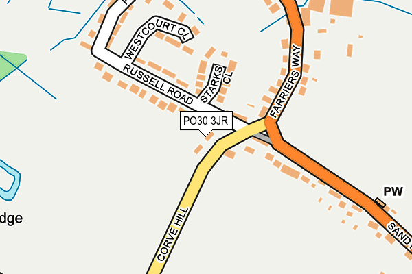 PO30 3JR map - OS OpenMap – Local (Ordnance Survey) PO30 3JR map - OS OpenMap – Local (Ordnance Survey)
