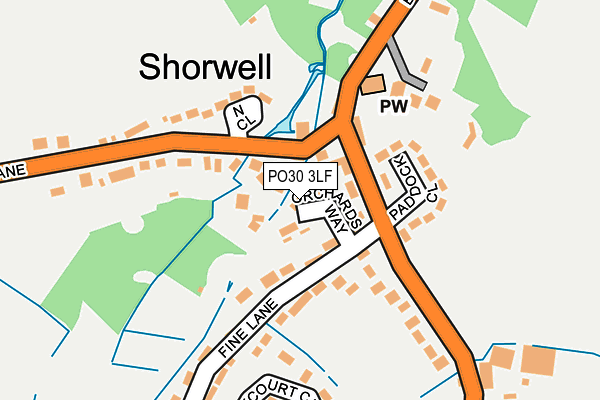 PO30 3LF map - OS OpenMap – Local (Ordnance Survey) PO30 3LF map - OS OpenMap – Local (Ordnance Survey)