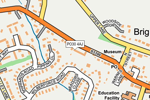 PO30 4AJ map - OS OpenMap – Local (Ordnance Survey) PO30 4AJ map - OS OpenMap – Local (Ordnance Survey)