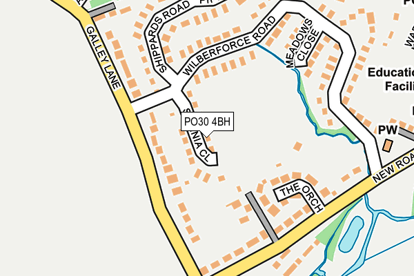 PO30 4BH map - OS OpenMap – Local (Ordnance Survey)