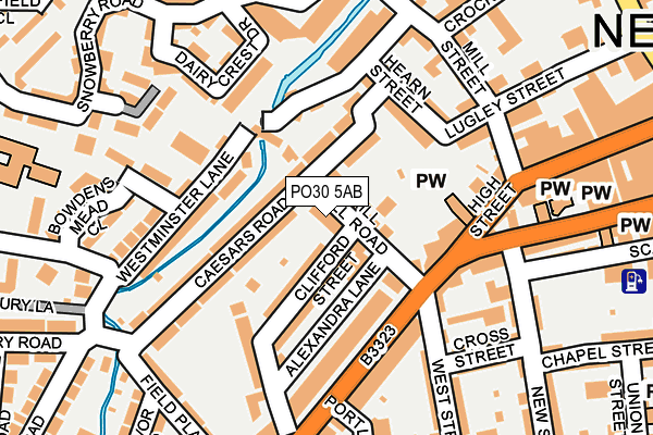 PO30 5AB map - OS OpenMap – Local (Ordnance Survey) PO30 5AB map - OS OpenMap – Local (Ordnance Survey)