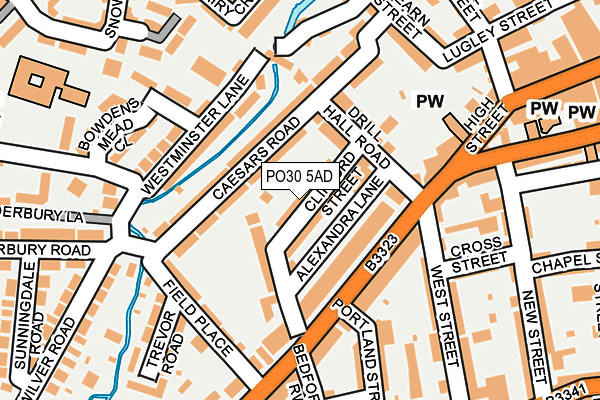 PO30 5AD map - OS OpenMap – Local (Ordnance Survey) PO30 5AD map - OS OpenMap – Local (Ordnance Survey)