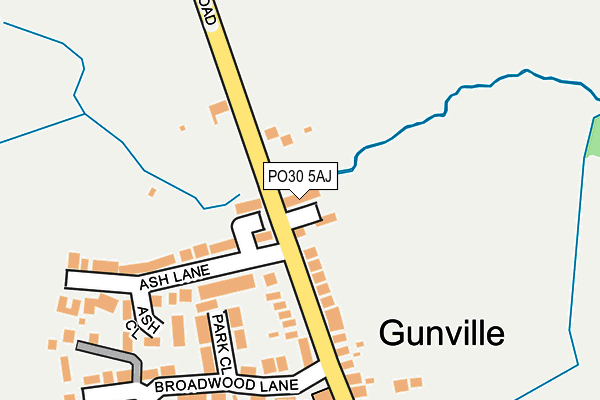 PO30 5AJ map - OS OpenMap – Local (Ordnance Survey)
