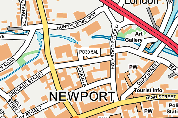 PO30 5AL map - OS OpenMap – Local (Ordnance Survey) PO30 5AL map - OS OpenMap – Local (Ordnance Survey)