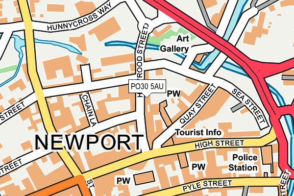 PO30 5AU map - OS OpenMap – Local (Ordnance Survey) PO30 5AU map - OS OpenMap – Local (Ordnance Survey)