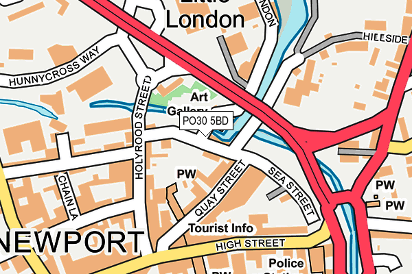 PO30 5BD map - OS OpenMap – Local (Ordnance Survey) PO30 5BD map - OS OpenMap – Local (Ordnance Survey)
