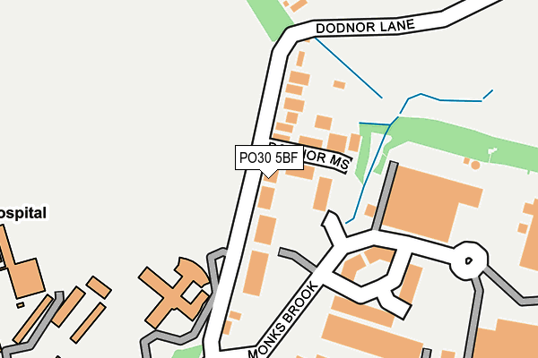 PO30 5BF map - OS OpenMap – Local (Ordnance Survey) PO30 5BF map - OS OpenMap – Local (Ordnance Survey)