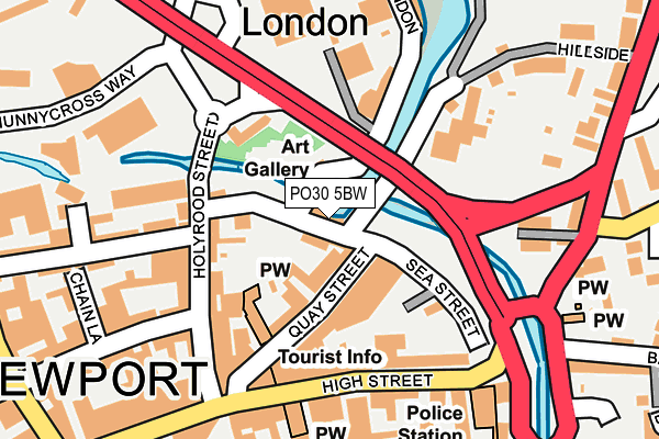 PO30 5BW map - OS OpenMap – Local (Ordnance Survey) PO30 5BW map - OS OpenMap – Local (Ordnance Survey)