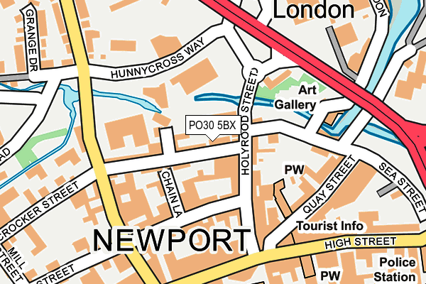 PO30 5BX map - OS OpenMap – Local (Ordnance Survey) PO30 5BX map - OS OpenMap – Local (Ordnance Survey)