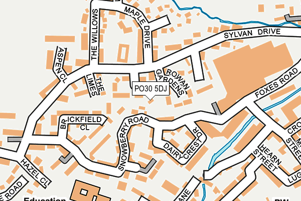 PO30 5DJ map - OS OpenMap – Local (Ordnance Survey) PO30 5DJ map - OS OpenMap – Local (Ordnance Survey)