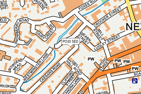 PO30 5ED map - OS OpenMap – Local (Ordnance Survey) PO30 5ED map - OS OpenMap – Local (Ordnance Survey)