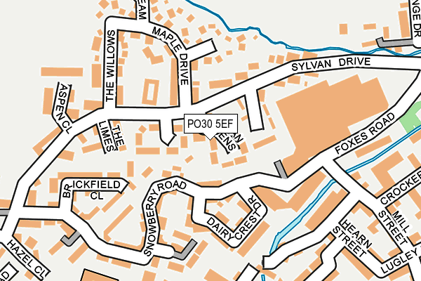 PO30 5EF map - OS OpenMap – Local (Ordnance Survey) PO30 5EF map - OS OpenMap – Local (Ordnance Survey)