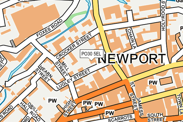 PO30 5EL map - OS OpenMap – Local (Ordnance Survey) PO30 5EL map - OS OpenMap – Local (Ordnance Survey)