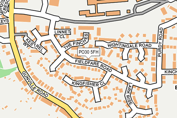 PO30 5FH map - OS OpenMap – Local (Ordnance Survey) PO30 5FH map - OS OpenMap – Local (Ordnance Survey)