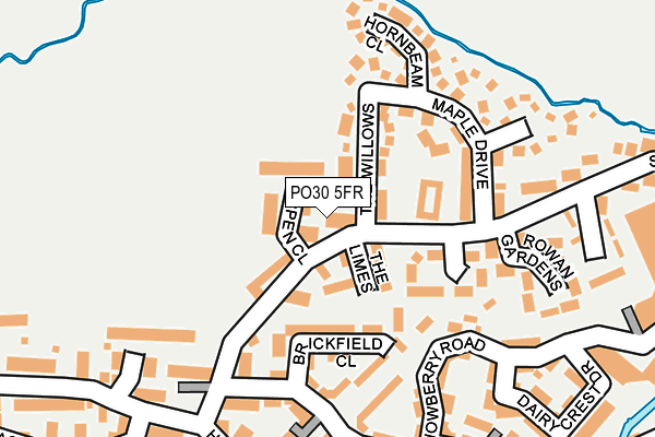 PO30 5FR map - OS OpenMap – Local (Ordnance Survey) PO30 5FR map - OS OpenMap – Local (Ordnance Survey)
