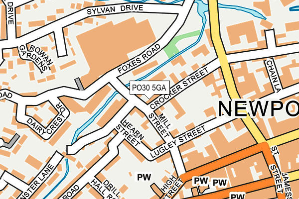 PO30 5GA map - OS OpenMap – Local (Ordnance Survey) PO30 5GA map - OS OpenMap – Local (Ordnance Survey)