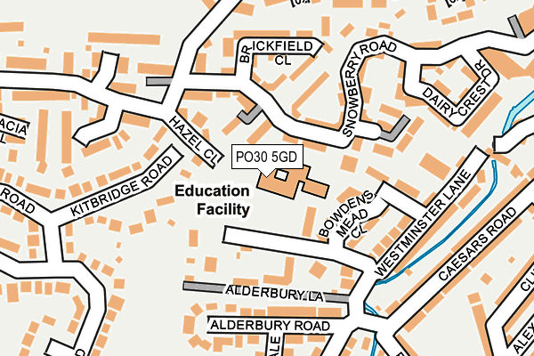 PO30 5GD map - OS OpenMap – Local (Ordnance Survey) PO30 5GD map - OS OpenMap – Local (Ordnance Survey)